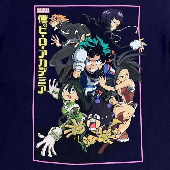 My Hero Academia Character Collage Navy Blue Graphic Tee Shirt / Size S - Picture 3 of 4